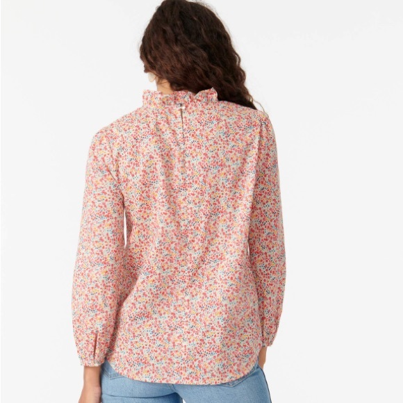 J.Crew Long-sleeve ruffleneck top in Liberty® Phoebe floral - NWT - Picture 2 of 8